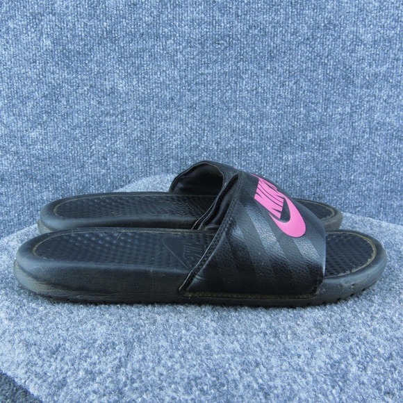 Nike Women Slide Sandal Shoes Black Synthetic Size 9 Medium - Picture 4 of 8
